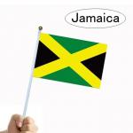 Vlajka Jamajka 14 x 21 cm na plastové tyčce