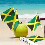 Vlajka Jamajka 14 x 21 cm na plastové tyčce