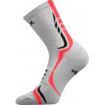 Ponožky unisex športové Voxx Thorx - svetlo sivé-červené