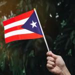 Vlajka Portoriko (USA) 14 x 21 cm na plastové tyčce