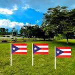 Vlajka Portoriko (USA) 14 x 21 cm na plastové tyčce