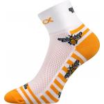 Ponožky športové unisex Voxx Ralf X Včielky - biele-žlté