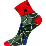 Ponožky športové unisex Voxx Ralf X Pavúk - zelené-červené