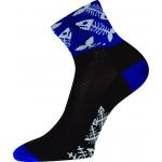 Ponožky športové unisex Voxx Ralf X Ryby - čierne-modré