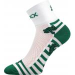 Ponožky športové unisex Voxx Ralf X Žabky - biele-zelené