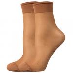 Ponožky dámske silonkové Lady B NYLON socks 20 DEN 2 páry - stredne hnědé