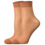 Ponožky dámské silonkové Lady B NYLON socks 20 DEN 2 páry - světle hnědé