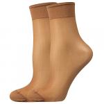 Ponožky dámske silonkové Lady B NYLON socks 20 DEN 2 páry - hnedé