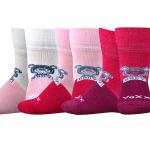 Ponožky dětské Voxx Sebík 3 páry (růžové, vínové, červené)