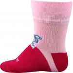 Ponožky detské Voxx Sebík 3 páry (ružové, vínové, červené)