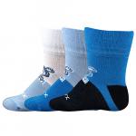 Ponožky detské Voxx Sebík 3 páry (svetlo modré, modré, tmavo modré)