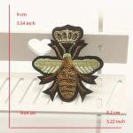 Nášivka nažehľovacia Včelia kráľovná 9 x 8,2 cm - zlatá-čierna