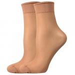 Ponožky dámske silonkové Lady B NYLON socks 20 DEN 2 páry - tmavo béžové