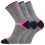 Ponožky dámske Voxx Spectra 3 páry - sivé