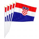 Vlajka Chorvatsko 14 x 21 cm na plastové tyčce