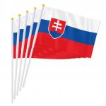 Vlajka Slovensko 14 x 21 cm na plastové tyčce