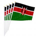 Vlajka Keňa 14 x 21 cm na plastové tyčce