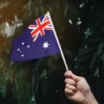 Vlajka Austrálie 14 x 21 cm na plastové tyčce