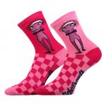 Ponožky dětské Boma Lichožrouti K - růžové