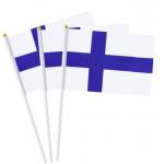 Vlajka Finsko 14 x 21 cm na plastové tyčce