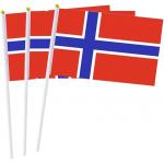 Vlajka Norsko 14 x 21 cm na plastové tyčce