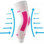 Návlek kompresný Voxx Protect koleno - biely-ružový