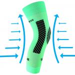 Návlek kompresný Voxx Protect koleno - zelený svietiaci
