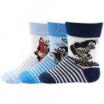 Ponožky dětské Boma Krteček 3 páry (tmavě modré, modré, světle modré)