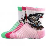 Ponožky detské Boma Krtko 3 páry (tmavo ružové, ružové, svetlo ružové)