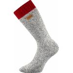 Ponožky unisex termo Voxx Haumea - sivé-červené