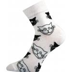 Ponožky dámske Boma Xantipa 45 Mačky - biele