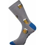 Ponožky pánské Voxx PiVoXX Pivo 3 páry (světle šedé, tmavě šedé, černé-žluté)