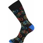 Ponožky unisex klasické Lonka Wearel 014 Kolesá 3 páry (modré, zelené, červené)