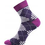 Ponožky dámské klasické Boma Ivana 45 3 páry (modré, fialové, růžové)