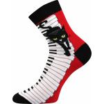 Ponožky dámské Boma Xantipa 48 Kočky 3 páry (růžové, modré, červené)