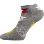 Ponožky dámske klasické Boma Piki 52 Mačky 3 páry (čierne, červené, šedé)