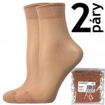 Pančuchové ponožky Lady B NYLON v sáčku 20 DEN 2 páry - béžové