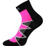 Športové ponožky Voxx Monsa - čierne-ružové