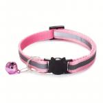 Reflexný obojok pre mačku alebo malého psa Bist - svetlo ružový