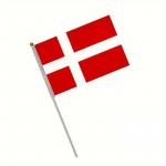 Vlajka Dánsko 14 x 21 cm na plastové tyčce