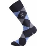 Ponožky pánské společenské Lonka Dikarus 3 páry (červené, modré, světle modré)