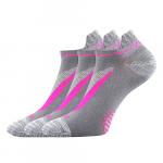 Ponožky unisex klasické Voxx Rex 10 - svetlo sivé-ružové