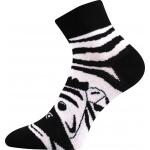 Ponožky dámske klasické Boma Jitulka Zvieratá 3 páry (ružové, zelené, čierne)