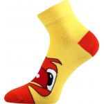 Ponožky dámske klasické Boma Jitulka Zvieratá 3 páry (žlté, modré, ružové)
