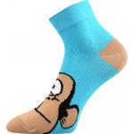 Ponožky dámské klasické Boma Jitulka Zvířata 3 páry (žluté, modré, růžové)