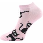 Ponožky dámske klasické Boma Piki 55 Mačky 3 páry (ružové, modré, žlté)