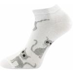 Ponožky dámske klasické Boma Piki 55 Mačky 3 páry (biele, šedé, čierne)