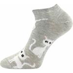 Ponožky dámské klasické Boma Piki 55 Kočky 3 páry (bílé, šedé, černé)