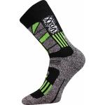 Ponožky unisex termo Voxx Traction I - čierne-zelené