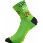 Ponožky športové unisex Voxx Ralf X Kolesá - zelené